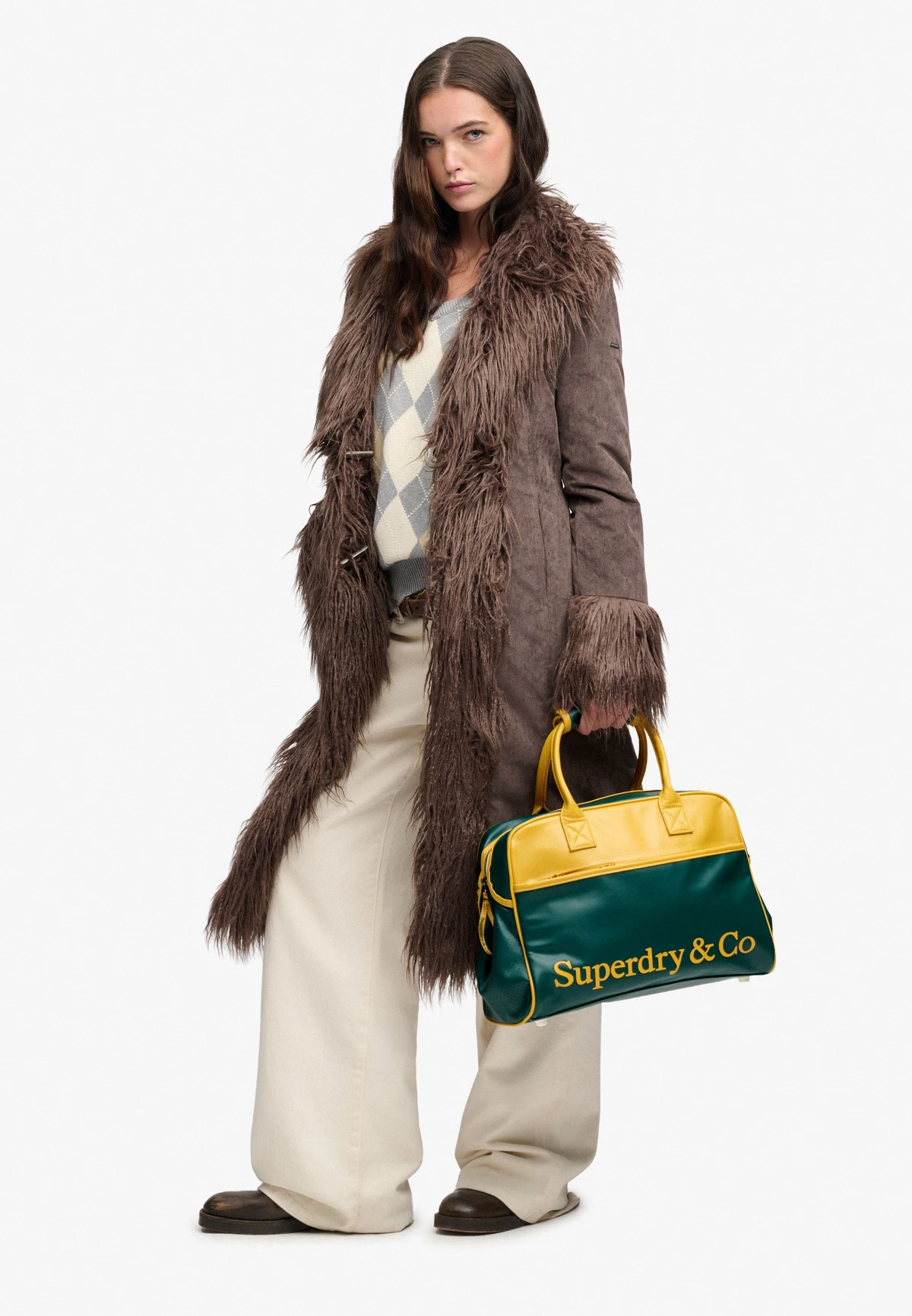 Heritage Retro Gym Bag-Green/Yellow